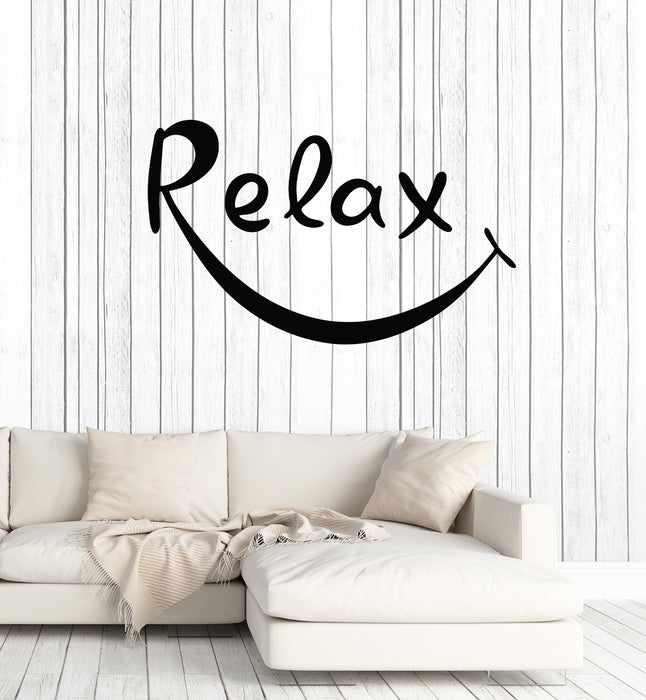 Vinyl Wall Decal Relax Relaxation Smile Spa Therapy Centre Stickers Mural (g4063)