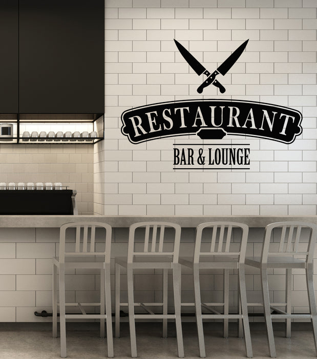 Vinyl Wall Decal Bar Lounge Restaurant Signboard Business Knives Stickers Mural (g2475)