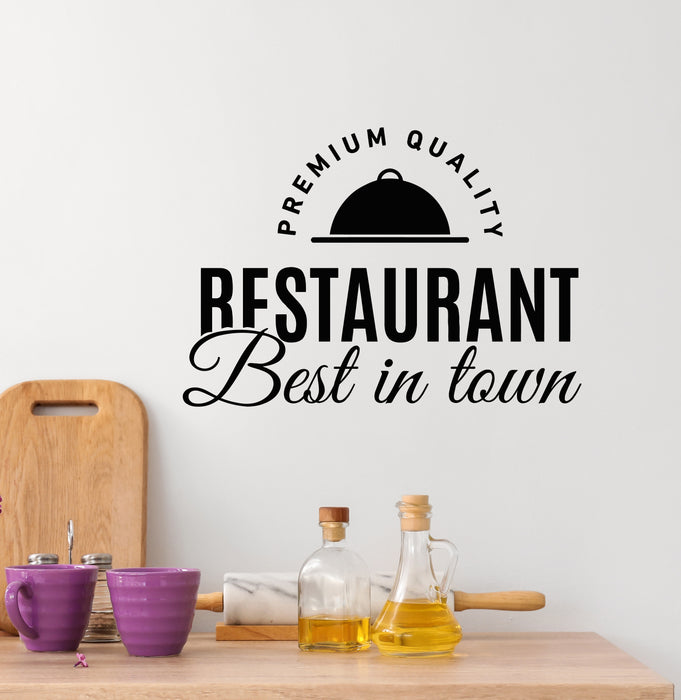 Vinyl Wall Decal Restaurant Best In Town Premium Quality Stickers Mural (g6340)