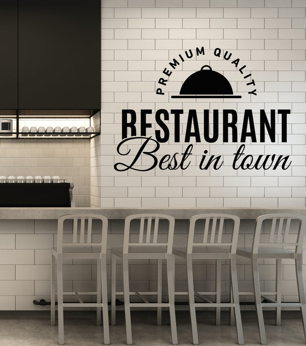 Vinyl Wall Decal Restaurant Best In Town Premium Quality Stickers Mural (g6340)