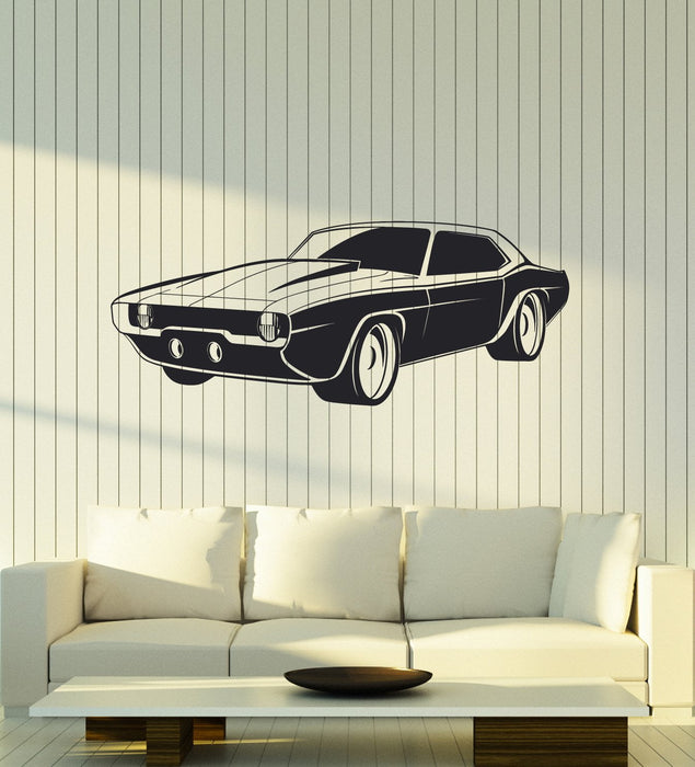 Vinyl Decal Style Wall Sticker Retro Car Decor for Garage Racing Speed Gift (g053)