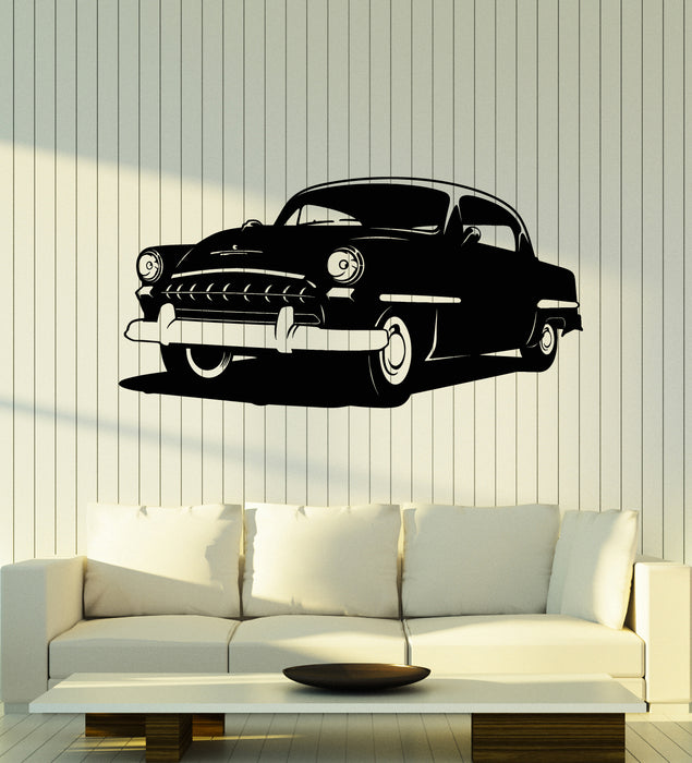 Vinyl Wall Decal Antique Car Vehicle Garage Decor Retro Auto Stickers Mural (g4144)