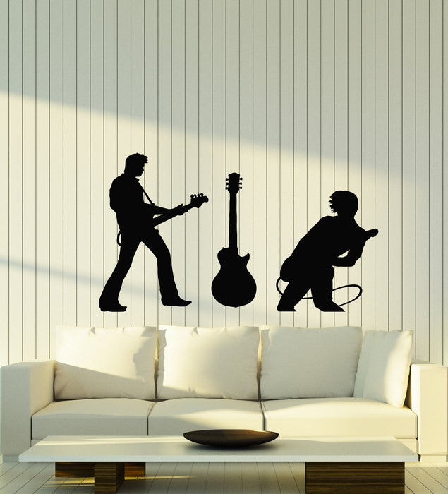 Vinyl Wall Decal Rock Stars Guitar Music Concert Musical Instrument Stickers Mural (g1659)