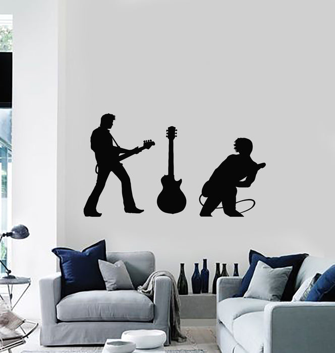 Vinyl Wall Decal Rock Stars Guitar Music Concert Musical Instrument Stickers Mural (g1659)