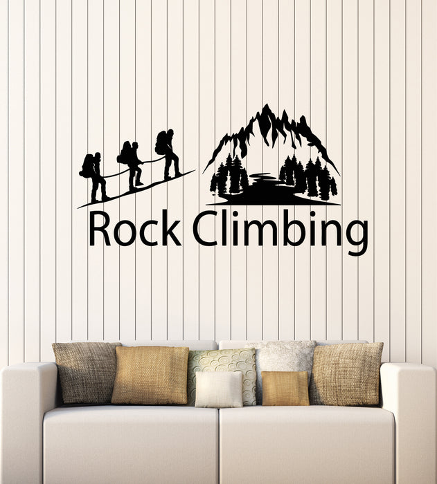 Vinyl Wall Decal Alpinism Rock Climbing Extreme Sports Mountains Stickers Mural (g3554)