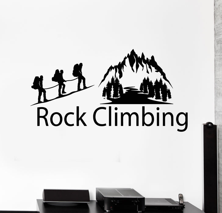 Vinyl Wall Decal Alpinism Rock Climbing Extreme Sports Mountains Stickers Mural (g3554)