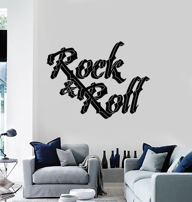 Vinyl Wall Decal Lettering Rock&Roll Musician Musical Art Stickers Mural (g4181)