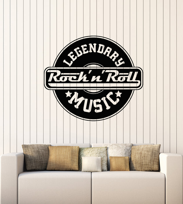 Vinyl Wall Decal Words Rock&Roll Musician Legendary Rock Music Stickers Mural (g4182)