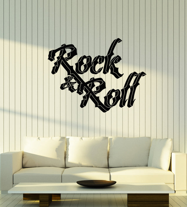 Vinyl Wall Decal Lettering Rock&Roll Musician Musical Art Stickers Mural (g4181)