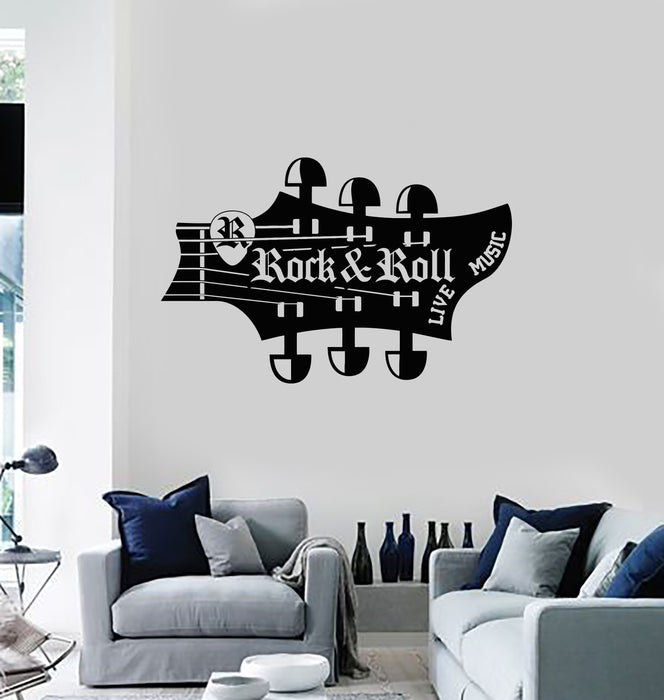 Vinyl Wall Decal Rock&Roll Live Music Store Guitar Instrument Stickers Mural (g4184)