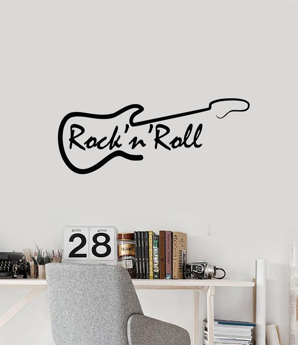 Vinyl Wall Decal Abstract Guitar Concert Musical Rock&Roll Stickers Mural (g4451)