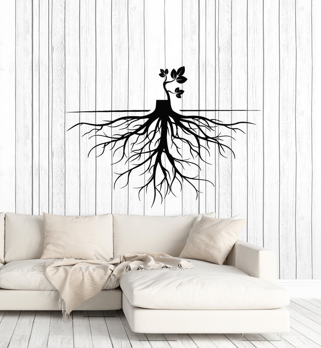 Vinyl Wall Decal Abstract Tree Roots Nature Decor Sprout Stickers Mural (g4705)
