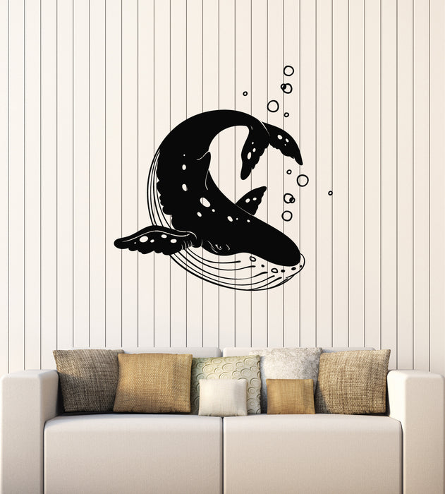 Vinyl Wall Decal Rorqual Killer Whale Orca Sea Ocean Animal Stickers Mural (g3654)