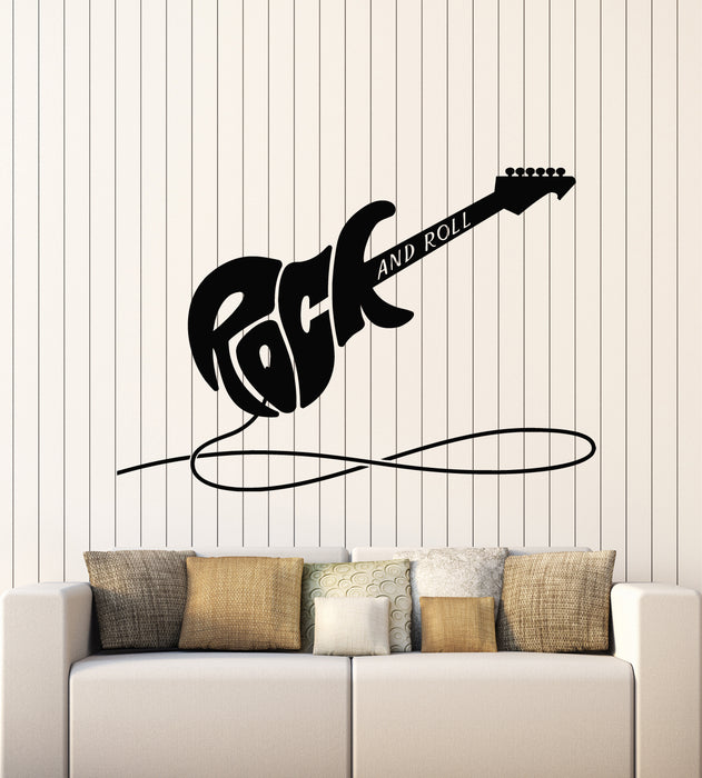 Vinyl Wall Decal Electric Guitar Rock&Roll Musical Instrument Stickers Mural (g3007)