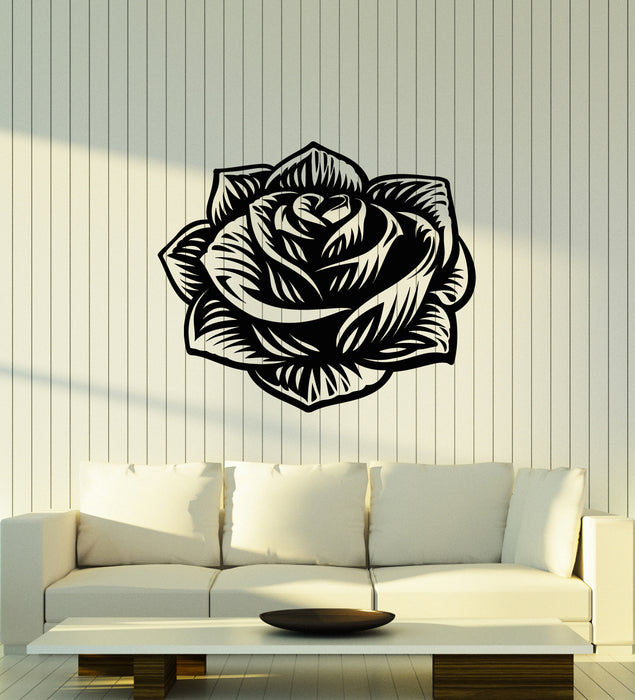 Vinyl Wall Decal Flower Rose Bud Gorgeous Floral Ornament Stickers Mural (g2046)