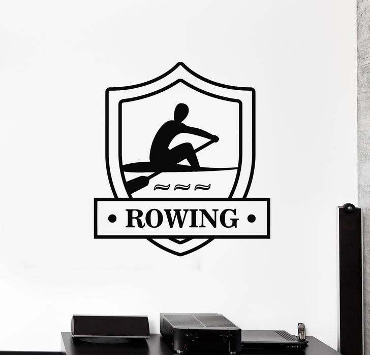 Vinyl Wall Decal Rowing Crew Rower Boating Water Sport Stickers Mural (g570)