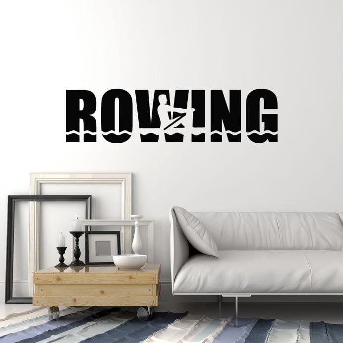Autocollant mural en vinyle pour rameur de sport avec équipage d'aviron (ig5793)