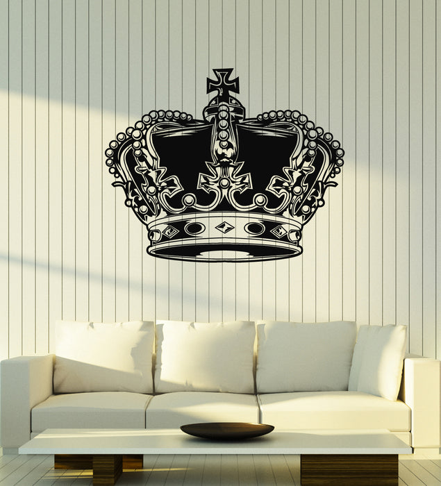 Vinyl Wall Decal Crown For King And Queen Royal Emperor Stickers Mural (g2404)