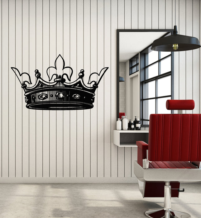 Vinyl Wall Decal Royal Crown King Queen Sign Kingdom Stickers Mural (g4614)
