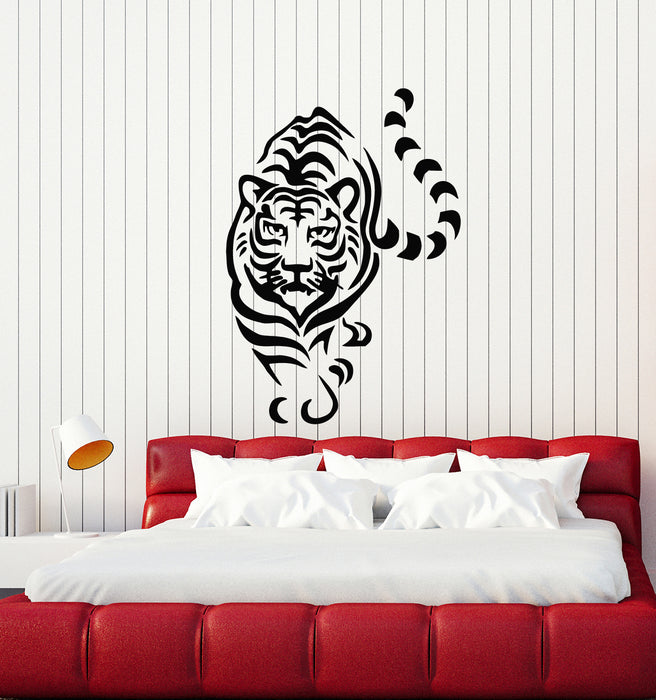 Vinyl Wall Decal Tiger Predator Aggressive Tribal Animal Stickers Mural (g4758)