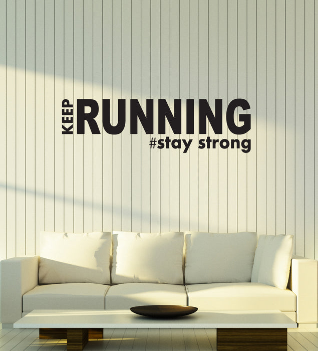 Vinyl Wall Decal Running Quote Words Inspirational Art Sports Runner Run Stickers Mural (ig6060)
