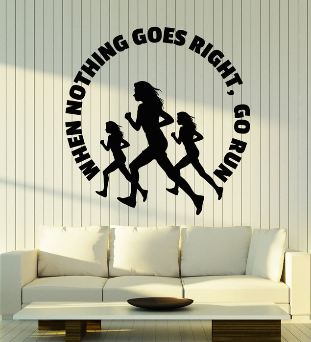 Vinyl Wall Decal Go Run Motivation Quote Words Sports Gym Stickers Mural (g5633)
