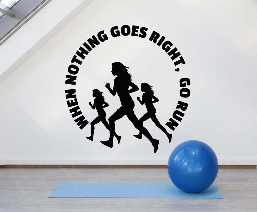 Vinyl Wall Decal Go Run Motivation Quote Words Sports Gym Stickers Mural (g5633)