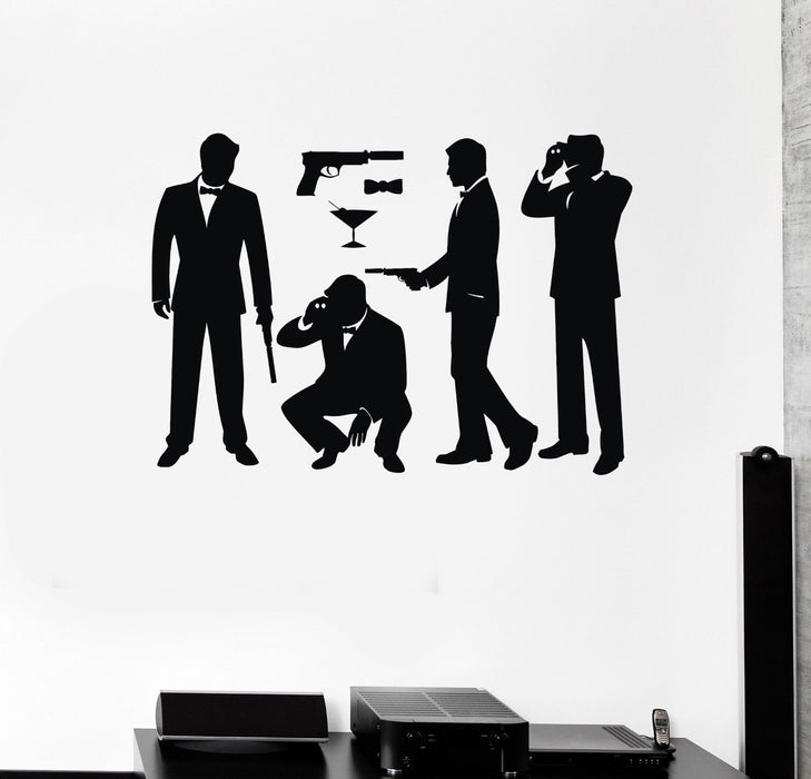Wall Decal Agent James Bond MI6 Spy CIA Intelligence Vinyl Stickers Unique Gift (ig2884)