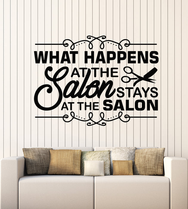 Vinyl Wall Decal Funny Quote Beauty Salon Words Barber Tools Stickers Mural (g5374)