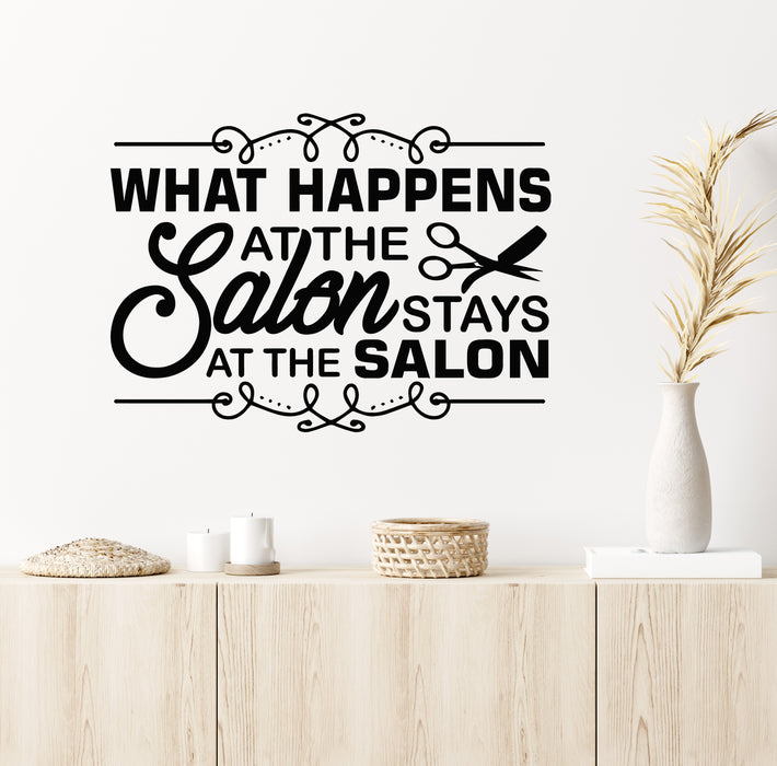 Vinyl Wall Decal Funny Quote Beauty Salon Words Barber Tools Stickers Mural (g5374)