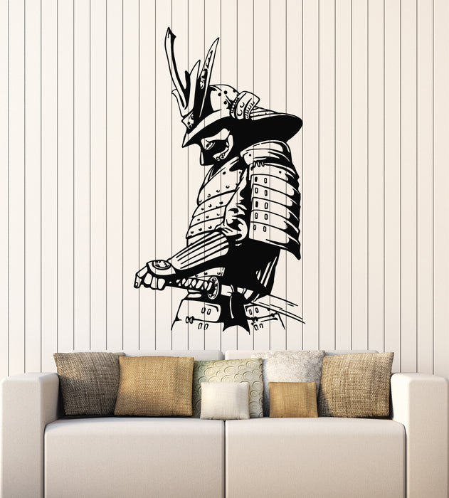 Vinyl Wall Decal Japanese Samurai Asian Warrior Fighter Sword Stickers Mural (g2786)