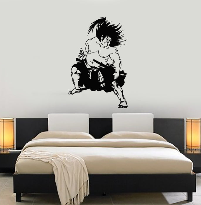 Vinyl Wall Decal Samurai Katana Sword Japanese Asian Style Japan Warrior Interior Stickers Mural (ig5718)