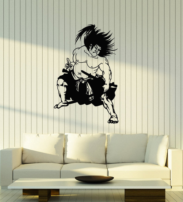 Vinyl Wall Decal Samurai Katana Sword Japanese Asian Style Japan Warrior Interior Stickers Mural (ig5718)