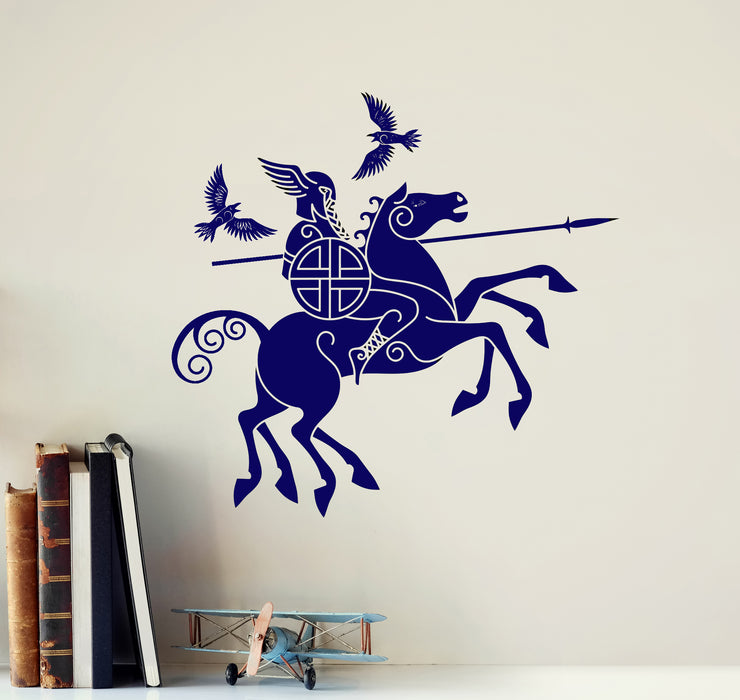 Vinyl Wall Decal Odin Viking Scandinavian God Valhalla Norse Myth Stickers Mural (ig6314)