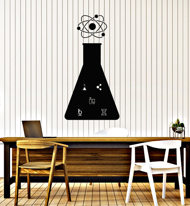 Vinyl Wall Decal Chemical Experiments Bottle School Laboratory Stickers Mural (g4490)