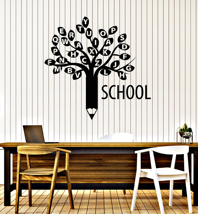 Vinyl Wall Decal Letters Alphabet Branch Tree School Art Study Stickers Mural (g6835)