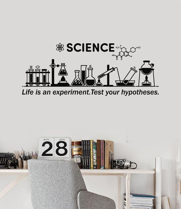Classroom Wall Decal Science Inspire Chemical Lab School  Decor Stickers Mural (ig5306)