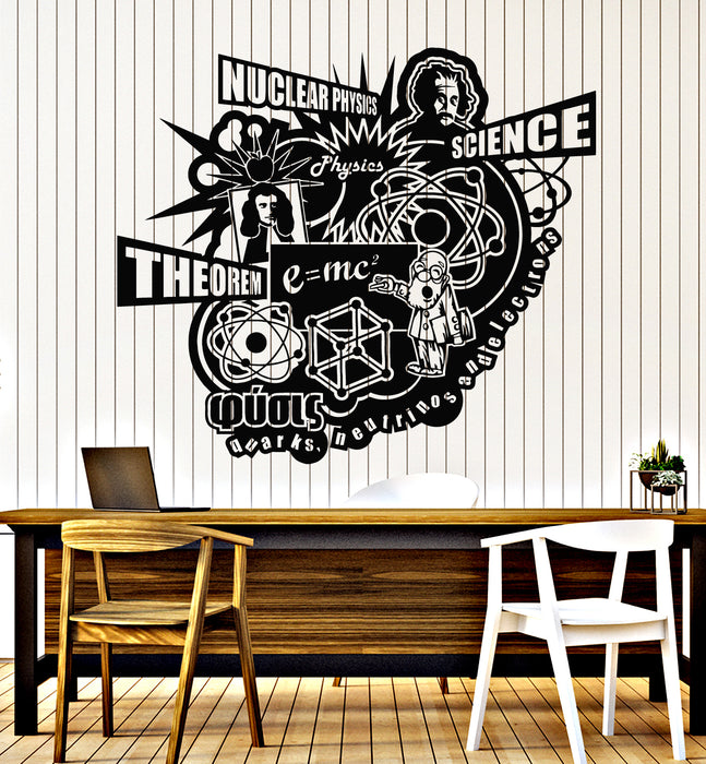 Vinyl Wall Decal Nuclear Physics Science Theorem Neutrons Electrons St ...