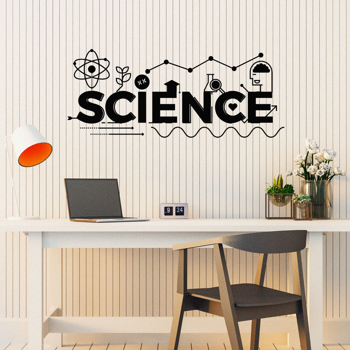 Science Class Sticker Vinyl Wall Decal Science Class Chemistry Physics Stem School Stickers ...