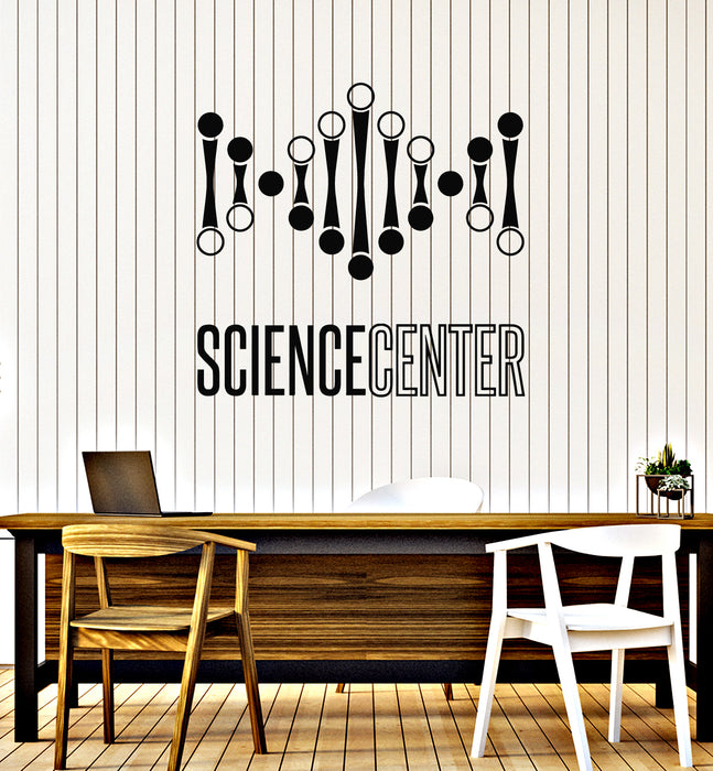 Vinyl Wall Decal Science Center Spiral DNA Medicine Genetics Stickers Mural (g1751)