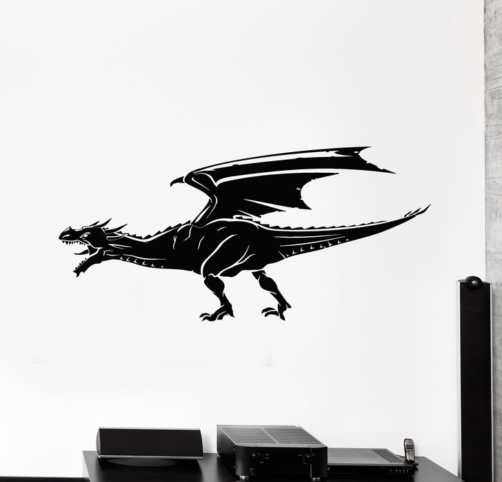 Vinyl Wall Decal Flying Dragon Mythological Fantasy Beast Stickers Mural (g4885)