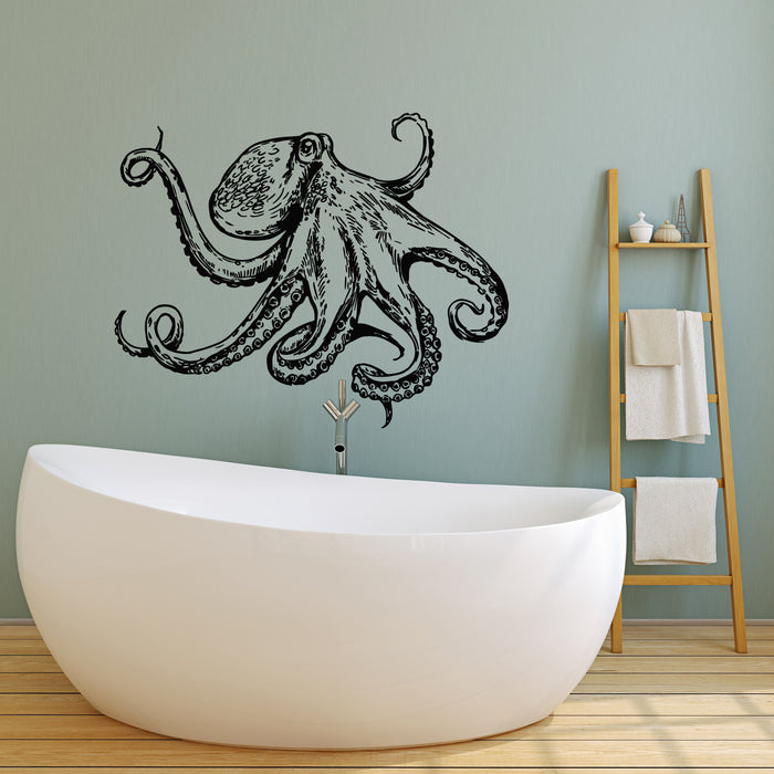 Vinyl Wall Decal Octopus Shellfish Sea Animal Ocean Style Stickers Mural (g6148)