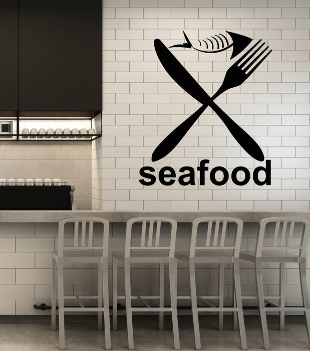Vinyl Wall Decal  Seafood Sea Products Restaurant Fresh Fish Stickers Mural (g2071)