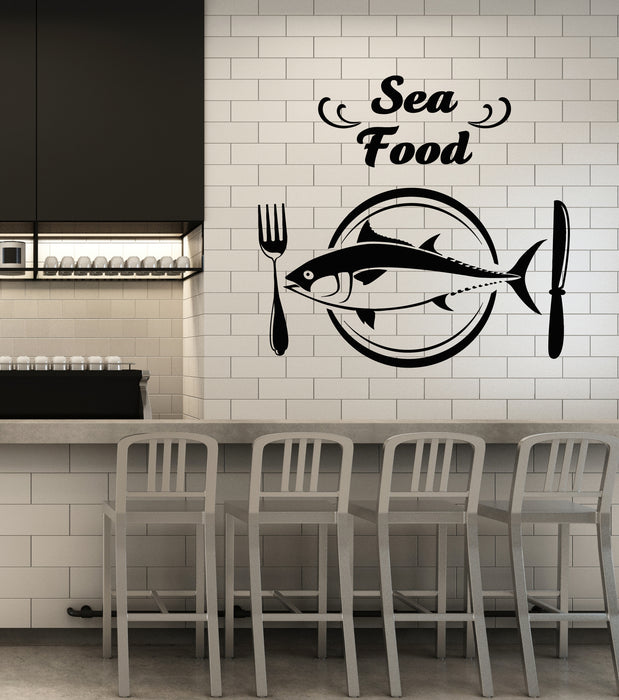 Seafood Wall Decal-fish Shop Decal-seafood Lovers Wall Decal-best Cooking  Seafood Restaurant-amazing Food Fish Shop Window Decal CK0330 