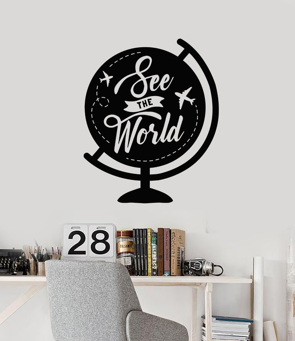 Виниловая наклейка на стену с фразами «Смотри на мир, приключения» для подростков, настенные наклейки для комнаты (g3887)