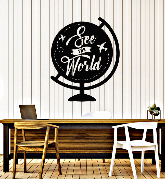 Виниловая наклейка на стену с фразами «Смотри на мир, приключения» для подростков, настенные наклейки для комнаты (g3887)