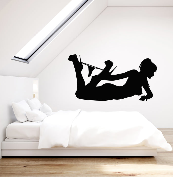 Vinyl Wall Decal Sexy Hot Naked Girl Woman Nude Adult Striptease Stickers Mural (g586)
