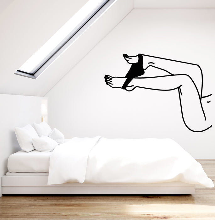 Vinyl Wall Decal Hot Sexy Naked Girl Beautiful legs Striptease Stickers Mural (g284)