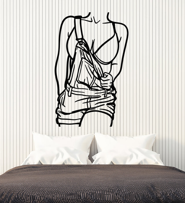 Vinyl Wall Decal Sexy Model Hot Girl Body Erotic Lingerie Stickers Mural (g2810)