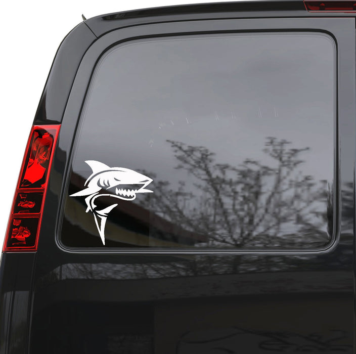 Auto Car Sticker Decal Shark Tribal Animal Predator Truck Laptop Window 5" by 5.1" Unique Gift ig576c